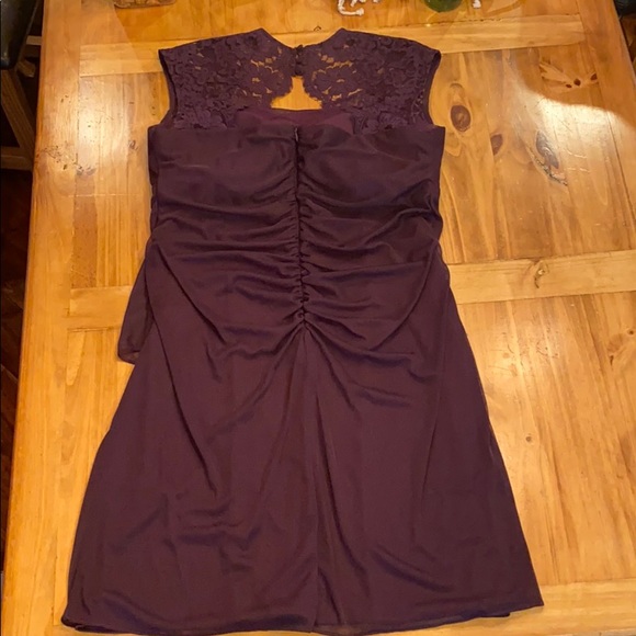 DAVID’S BRIDAL - XSCAPE Plumb Knee-Length Dress - Picture 7 of 7